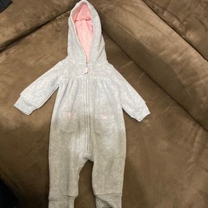 Carters One Piece Outfit Fleece Koala Bear Jumper Baby’s 3m Grey
